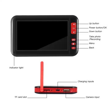 Endoskops Ø 8mm, 5m, 4.3" LCD