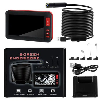 Endoskops Ø 8mm, 5m, 4.3" LCD