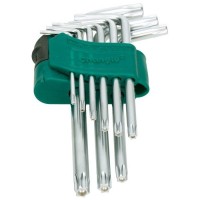 Набор коротких ключей Torx T10-T50 (9шт) с отверстием, L-образные CHANGLU TOOLS