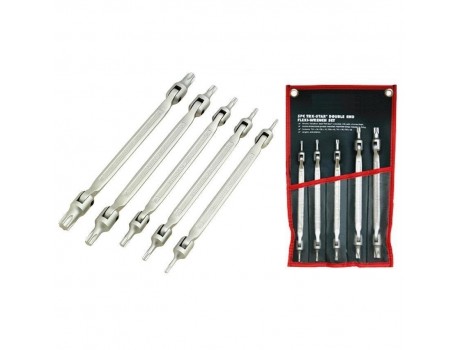 Набор шарнирных ключей Torx T15-T60 (5шт) прямые ELLIENT TOOLS