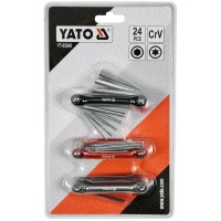 Saliekamo atslēgu komplekts HEX, INCH, TORX (24 gab.) YATO