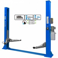 Hidrauliskais 2-statņu pacēlājs ar mehāniskām drošības slēdzenēm (vienvirziena fiksācija) 4.0t, 220V PULI