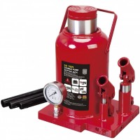 Hydraulic welded bottle jack with gauge and double pump, 50t TONGRUN