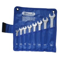 Combination ring and open end spanner set 8pcs. (8-19mm)