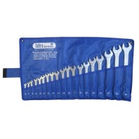 Combination ring and open end spanner set 19pcs. (6-32mm)