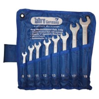Combination ring and open end spanner offset set 8pcs. (8-19mm)