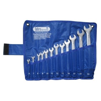 Combination ring and open end spanner offset set 12pcs. (6-22mm)