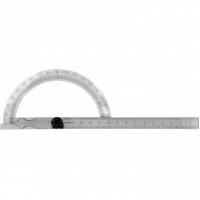 Protractor with ruler 120x150mm