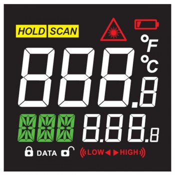 Digital infra-red thermometer / pirometer 650°C YATO