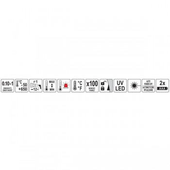 Digital infra-red thermometer / pirometer 650°C YATO