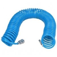 Air recoil hose PU with quick couplers Ø5 x 8mm, 5m