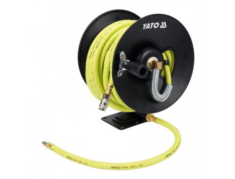 Hybrid air hose reel PVC+NBR Ø9.5x16mm, 15m YATO