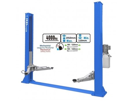 Гидравлический 2-стоечный подъемник (с удлиненными рычагами) 4.0t, 220V PULI