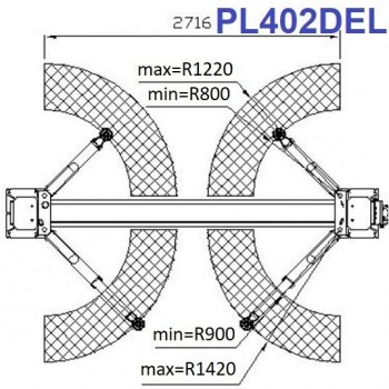 Гидравлический 2-стоечный подъемник с электромагнитным расцеплением 4.0t, 220V PULI
