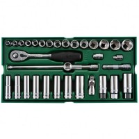 Tray. Socket set. 3/8" Dr. 33pcs. SATA