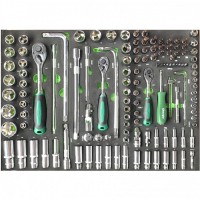 1/4" + 3/8" + 1/2" Dr. Socket wrench set 127pcs. Tray CHANGLU TOOLS