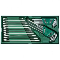 Tray. Combination wrench and hex key set 10pcs. SATA