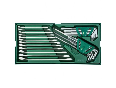 Tray. Combination wrench and hex key set 10pcs. SATA