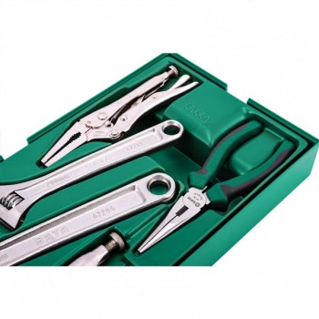 Tray. Adjustable wrench and pliers set 5pcs. SATA