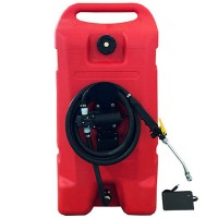 Portable fuel caddy 53L with pump 12V battery/230V (with hose, nozzle) AOCHENG