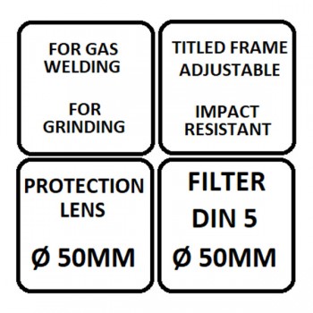 Safety goggles for welding 5 DIN TECHMAR