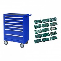 Roller cabinet with tool set trays, 300pcs.
