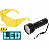 Ультрафиолетовый фонарик UV 51 LED с очками YATO