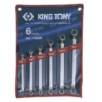 Offset ring wrench set 75° 6pcs. (6-17mm) King Tony