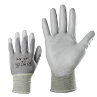 Polyester knitted work gloves, size 6/XS 120