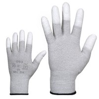 Antistatic ESD work gloves, knitted nylon, size 6/XS 128