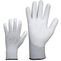 Antistatic ESD work gloves, knitted nylon, size 7/S 129