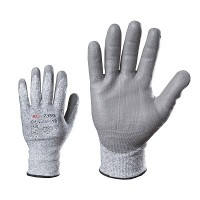 Cut-resistant work gloves with PU coating, "D" size 7/S 7150