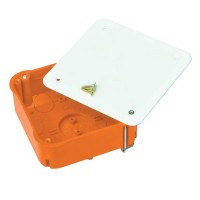 Mounting box 100x100x40 Junction box for gypsum walls, with cover orange Pawbol