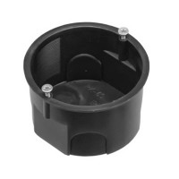 Junction box, Ø63x40mm black Pawbol