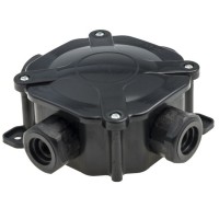 Junction box IP67 75x75x33 5x4" Black Pawbol