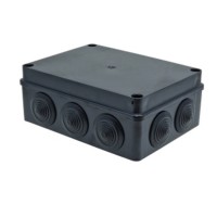 Junction box IP65 190x140x70 UV Black Pawbol