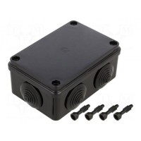 Junction box IP65 120x80x50 Black Pawbol