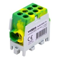 Terminal 2x25-2x25mm Al/CU, yellow/green HLAK Vexen