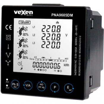 Multifunkcionālais tīkla analizators ar Modbus CT/5A Vexen