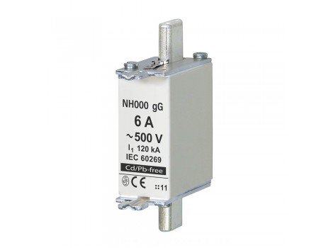 Предохранитель NH 000/gG 6A 500V Vexen