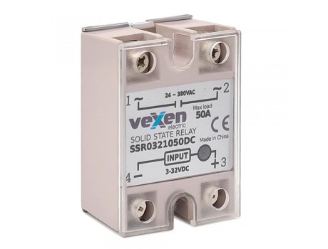 Cietvielu relejs 1NO, 50A, 3-32VDC Vexen