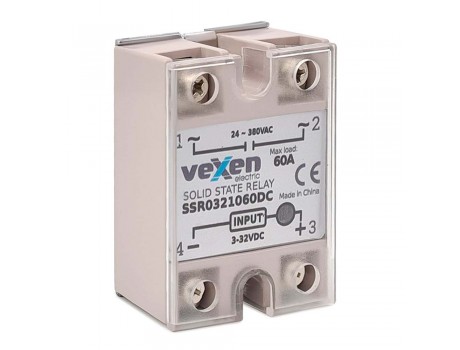 Cietvielu relejs 1NO, 60A, 3-32VDC Vexen