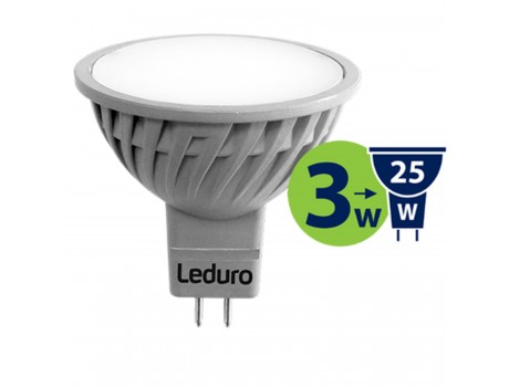 LED лампочка 3W 120* GU5.3 250lm 3000K AC/DC12V LEDURO