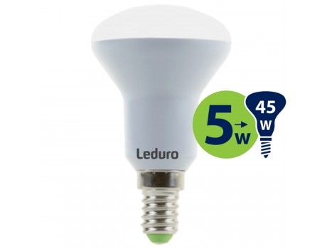 LED лампочка R50 5W 400lm E14 180* 3000K 220-240V  LEDURO