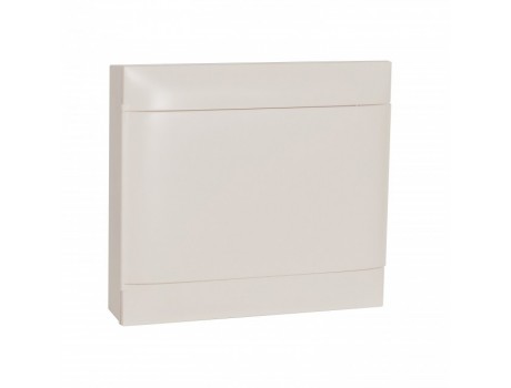 Surface mounting cabinet with earth and neutral terminal blocks - white door - 2 row with 36 modules per row
