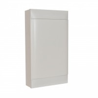 Surface mounting cabinet with earth and neutral terminal blocks - white door - 3 row with 36 modules per row