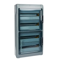 Cabinets PLEXO - IP65 - IK09 - 4x18 modules - 1 row