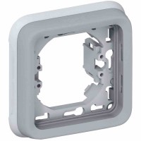 Flush mounting support frame Plexo IP 55 - 1 gang - grey