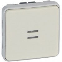 Switch IP 55 2-wayilluminated 10 AX 250 V modular white Plexo 