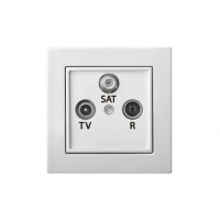 White socket TV+R+SAT without frame Liregus